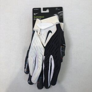 Nike Superbad Football Gloves Black White NFL Crucial Catch Size 4XL - New